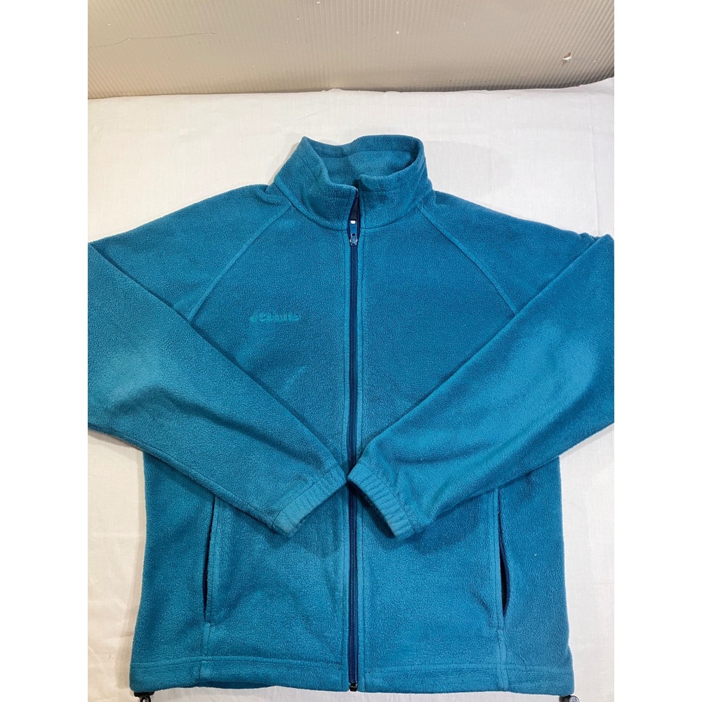 Columbia Womens Full Zip Fleece Jacket Teal Blue WL6114 Size Large